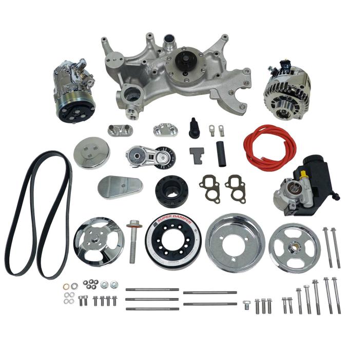 Vintage Air Front Runner™ Drive System GM LT1 Wet-Sump Chrome/Polished with Power Steering 175039