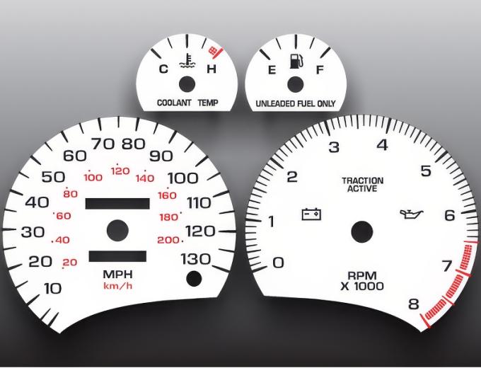 Whitegauges 1996-1999 Saturn S-Series DOHC Analog White Face Gauges 9699SS-2071