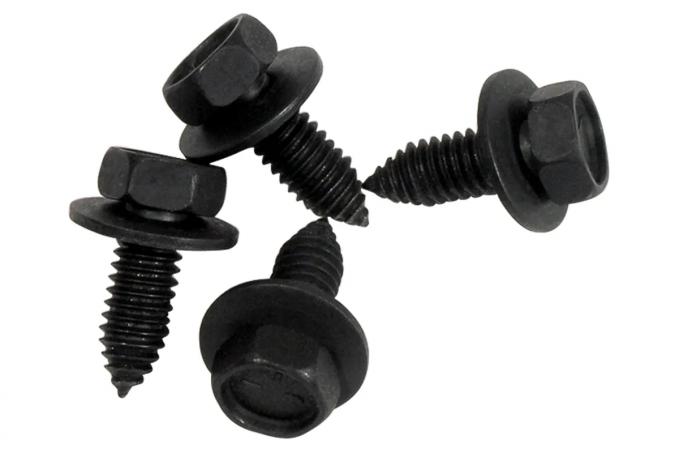 Corvette Shock Mount Screws, Front Lower 4 Piece, 1963-1982