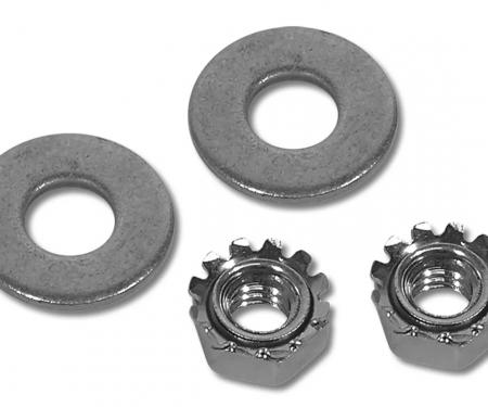 Corvette Dash Pad Nuts / Washers, 4 Piece Set, 1963-1967