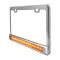 KNS Accessories License Plate Frames with 12 LED and Chrome Plastic Bezel