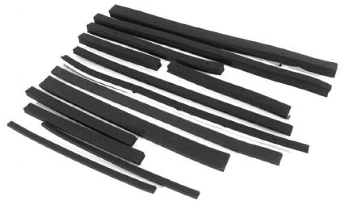 Corvette Radiator Support & Shroud Seal Kit, 350 Copper Rad & Plastic Shroud, 1969 Late