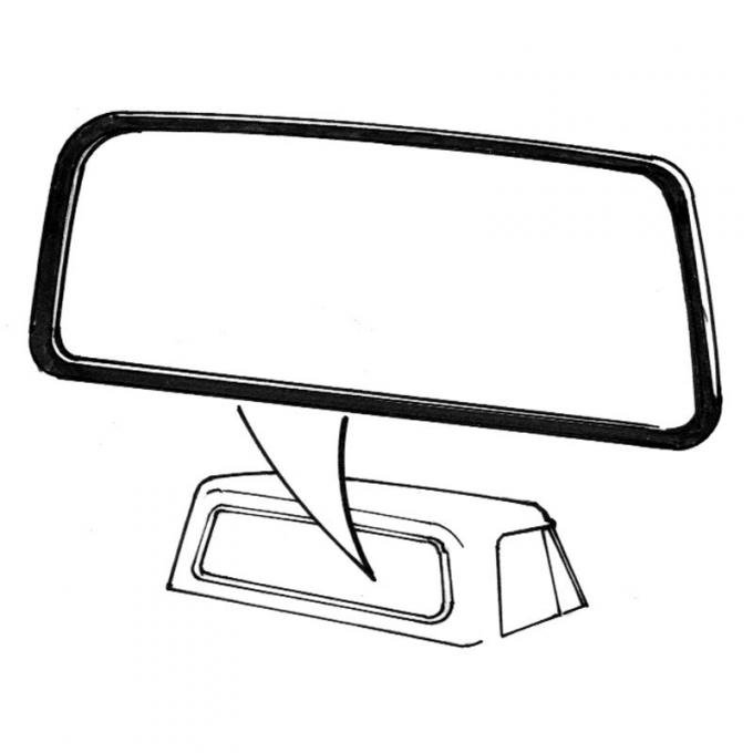 Dennis Carpenter Back Glass Seal - Pickup - with Groove for Chrome - 1967-72 Ford Truck C7TZ-8142084-B