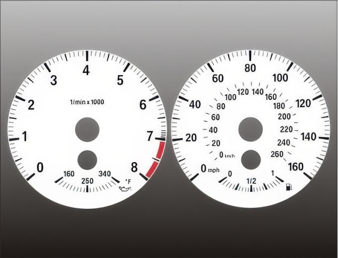 Whitegauges 2008-2009 BMW 135i White Face Gauges 0809B1-1573