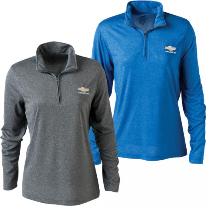 Chevrolet Gold Bowtie Ladies Cool &amp;Amp; Dry Performance Quarter Zip Jacket