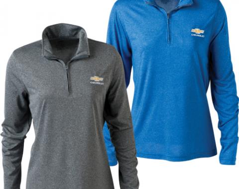 Chevrolet Gold Bowtie Ladies Cool &amp;Amp; Dry Performance Quarter Zip Jacket