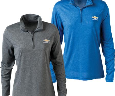 Chevrolet Gold Bowtie Ladies Cool &amp;Amp; Dry Performance Quarter Zip Jacket