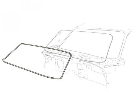 Dennis Carpenter Windshield Seal - Thunderbird - Hardtop & Convertible - 1964-66 Ford Car C4SZ-6303110-A