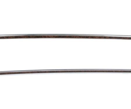 AMD Glove Box Door Trim, Chrome/Woodgrain, 73-79 Ford Truck; 78-79 Bronco 461-4573-2W