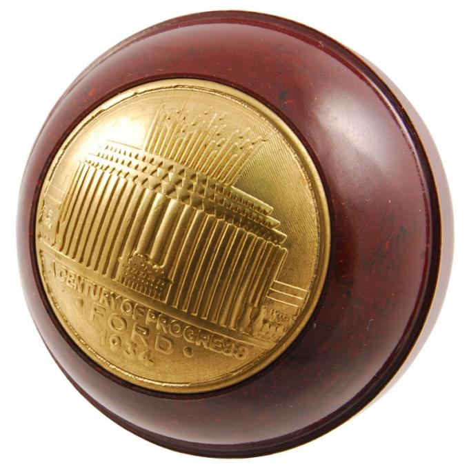 Dennis Carpenter Commemorative Gear Shift Knob - Brown - 1934 Ford Car   40-7213-C