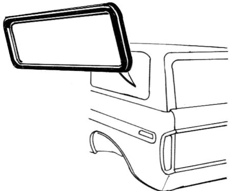 Dennis Carpenter Quarter Window Seals - 1 Pair - Stationary Glass - 1978-79 Ford Bronco D8TZ-9829904-D