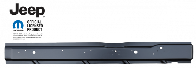 Key Parts '84-'01 Rocker Panel Backing Plate, Passenger's Side 0482-302 R