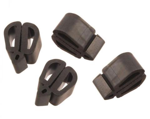 Redline Restomotive® 1964-1965 Ford Car 4 Piece Push in Type Hood to Fender Bumper Set