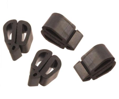 Redline Restomotive® 1964-1965 Ford Car 4 Piece Push in Type Hood to Fender Bumper Set