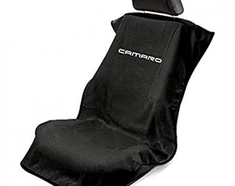 Seat Armour 2010-2019 Camaro Seat Towel, Gray with Black Script SA100NCAMB