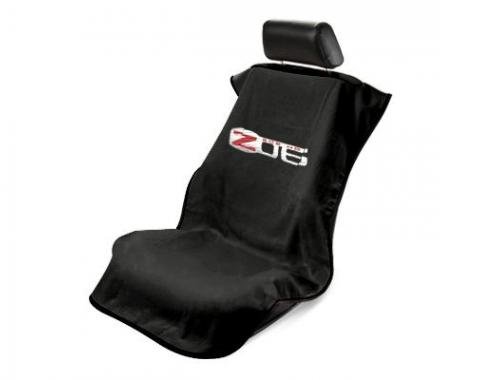 Seat Armour 2005-2013 Corvette Seat Towel, Black with Z06 Logo SA100CORZB