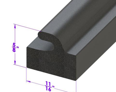 Metro Moulded Parts Trunk Seal. for Cars with Wide Gutters LP 50-A