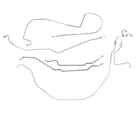 1969-1974 Nova Disc Brake Conversion Line Set, Power, Stainless Steel