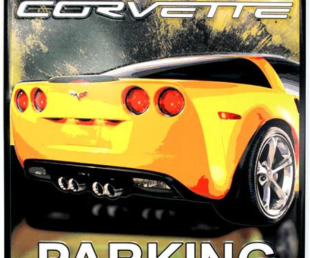 Corvette Parking Sign, C6 Embossed Steel, 2005-2013