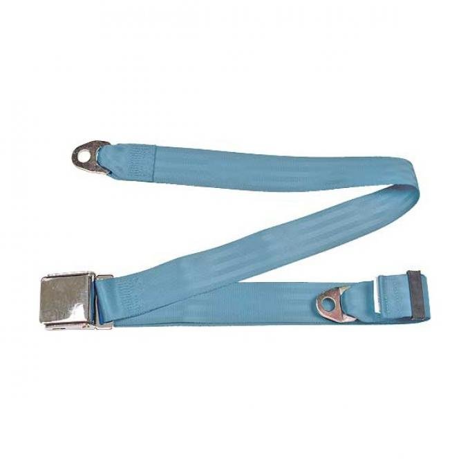 Seatbelt Solutions Chevrolet 1955-1957,  Lap Belt, 74" with Chrome Lift Latch 1800744005 | Powder Blue