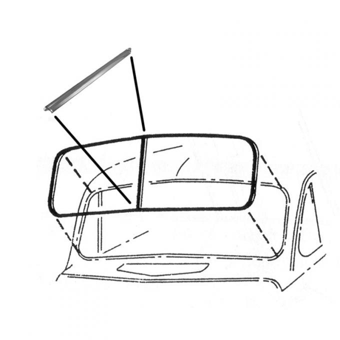 Dennis Carpenter Windshield Division Bar - 1941-48 Ford Car 11A-7003078