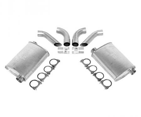 Corvette Dynomax Super Turbo Mufflers, 2 1/2 Inch, 1974-1982