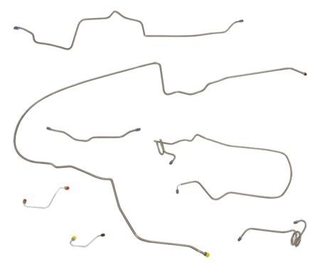 Camaro Disc Brake Line Set, Z-28, Power, Steel 1978-1980
