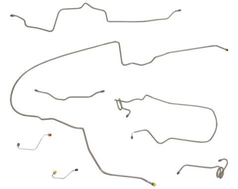 Camaro Disc Brake Line Set, Z-28, Power, Steel 1978-1980
