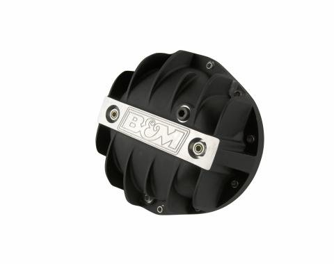 B&M Hi-Tek Aluminum Differential Cover for GM 8.875-Inch 12-Bolt Truck, Black 71504