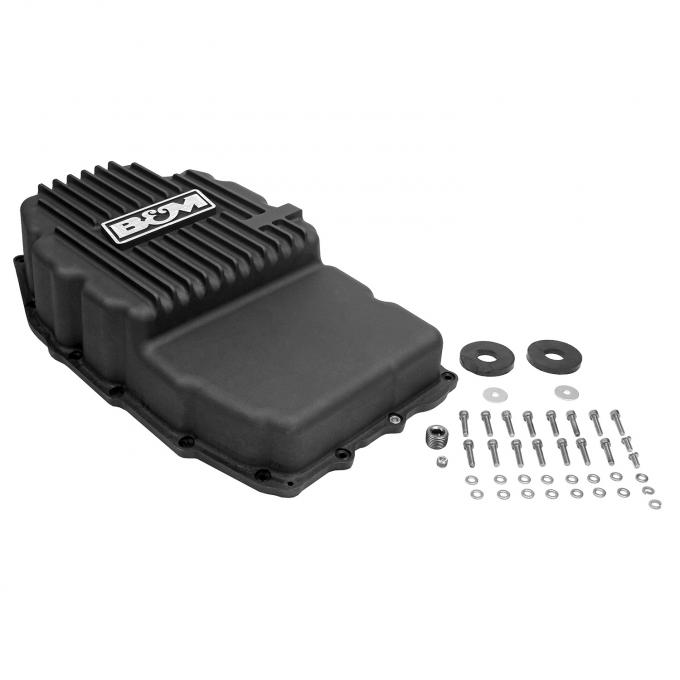 B&M HI-TEK DEEP TRANSMISSION PAN, Black 71399