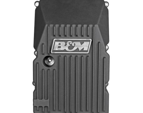 B&M Hi-Tek Deep Transmission Pan, Black Aluminum 70393