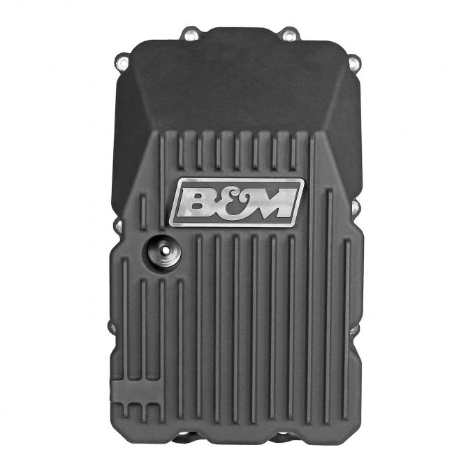 B&M Hi-Tek Deep Transmission Pan, Black Aluminum 70393
