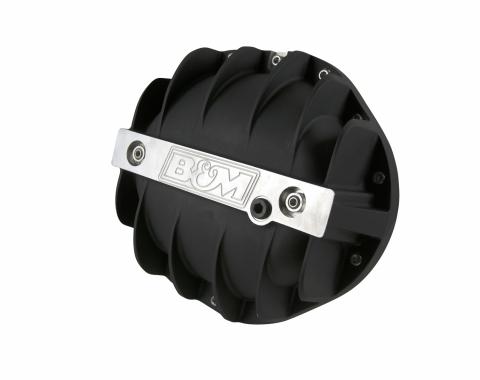 B&M Hi-Tek Aluminum Differential Cover for GM 9.5-Inch 14-Bolt, Black 71505