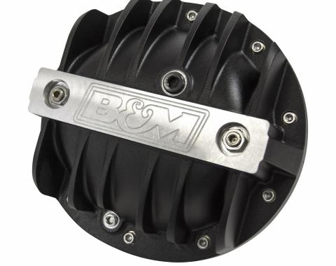 B&M Hi-Tek Aluminum Differential Cover for GM 10-Bolt, Black 71502