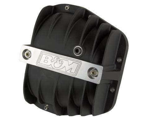 B&M Hi-Tek Aluminum Differential Cover for Ford 9.75-Inch, Black 41298