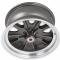 Legendary Wheels HB45, 17 X 7 In., 5 X 4.5, 4.25 BS, Charcoal/Machined LW90-70754B