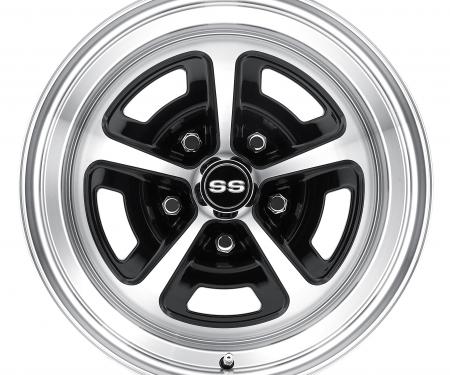 Legendary Wheels 15 X 7 Magnum Alloy Wheel, 5 on 4.75 BP, 4.25 BS, Gloss Black/Machined LW50-50757A