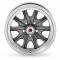 Legendary Wheels HB45, 15 X 7 In., 5 X 4.5, 4.25 BS, Charcoal/Machined LW90-50754B