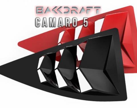 GlassSkinz 2010-15 Camaro Bakkdraft Rear Quarter Window Louvers CAM5BAKKDRAFT-QTR