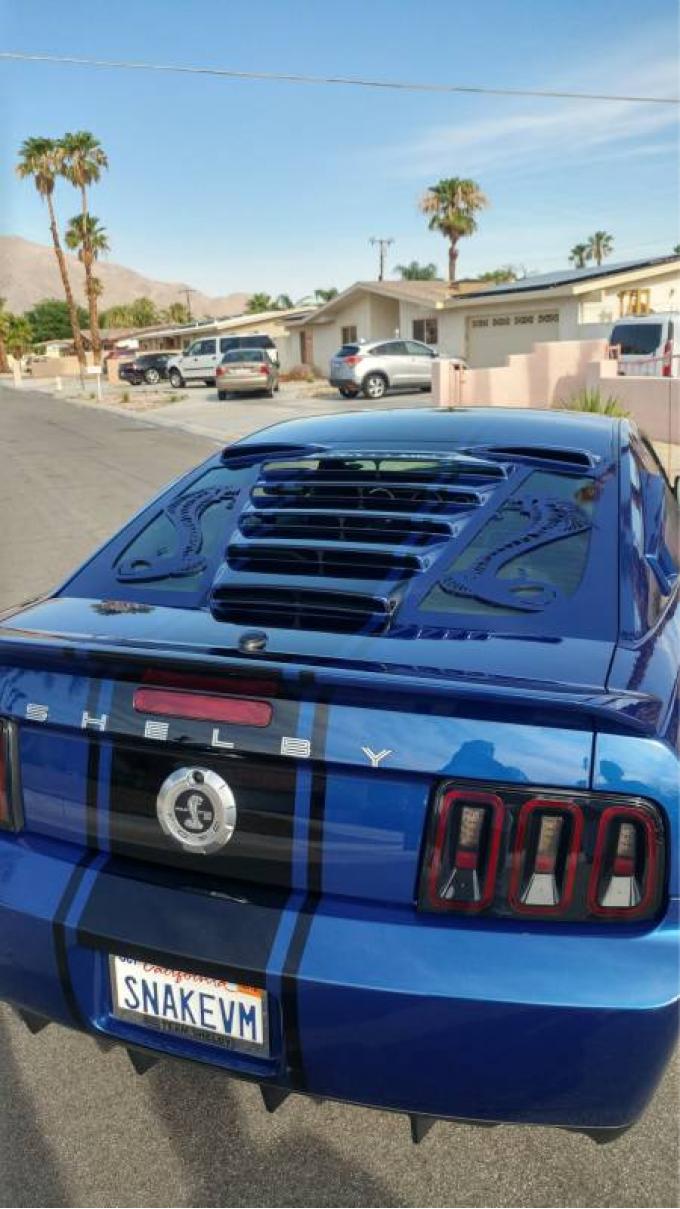 GlassSkinz 2005-14 Mustang Tekno 1 Rear Window Valance / Louver TEKNO1S197 | Gloss Black Abs (No Paint) RAWGB