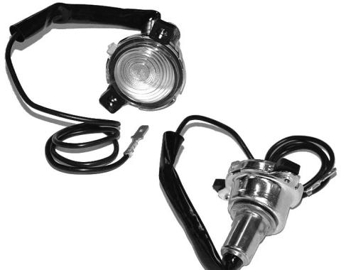 Chevy License Plate Light Assemblies, 1955 All, 1956-1957 Wagon, Nomad, Delivery