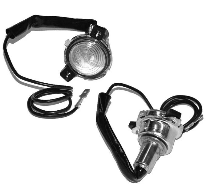 Chevy License Plate Light Assemblies, 1955 All, 1956-1957 Wagon, Nomad, Delivery