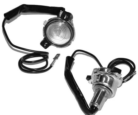 Chevy License Plate Light Assemblies, 1955 All, 1956-1957 Wagon, Nomad, Delivery