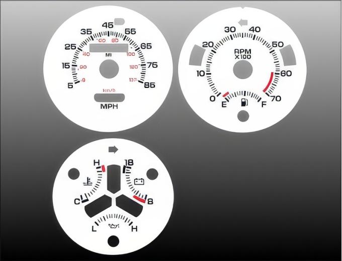 Whitegauges 1978-1990 Dodge Omni White Face Gauges 7890DO-1618