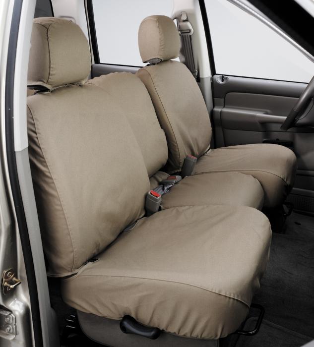 Taupe SS8312PCTP Covercraft Custom-Fit Rear-Second Seat Bench SeatSaver Seat Covers Polycotton Fabric 
