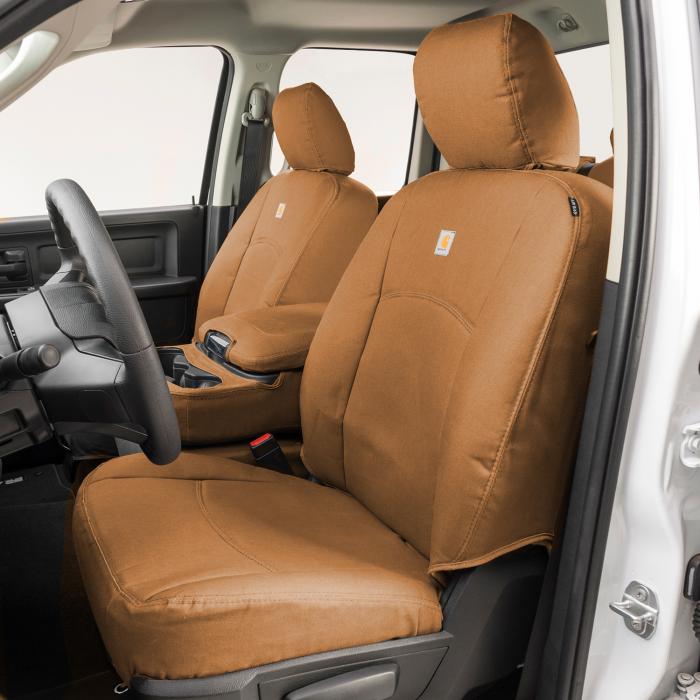 Covercraft 2018 2021 Toyota Tundra Precision Fit Carhartt Front Row Seat Covers Gtt1122abcabn - Leather Seat Covers Toyota Tundra