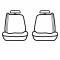 Covercraft 2007-2011 Honda Element SeatSaver Custom Seat Cover, Polycotton Misty Grey SS2413PCCT