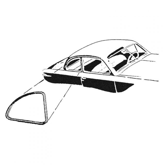 Dennis Carpenter Quarter Window Seal - 1949-51 Ford Car   8A-7229905-PR