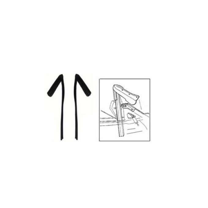 Daniel Carpenter 1981-86 T-top & Conv Front Door Run Channel w/s E3ZZ-7620564