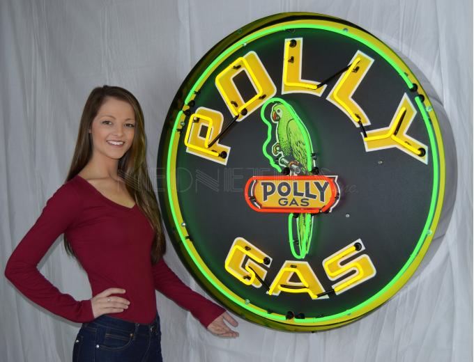 Neonetics Big Neon Signs in Steel Cans, Polly Gasoline 36 Inch Neon Sign in Metal Can